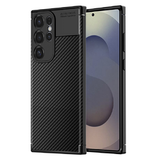 Techsuit - Karbónové vlákno - Samsung Galaxy S25 Ultra - Čierne puzdro
