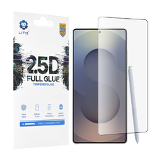  Lito - 2.5D Teljes Ragasztású Üveglap Ultra Vékony - Samsung Galaxy S25 Ultra - Fekete üvegfólia