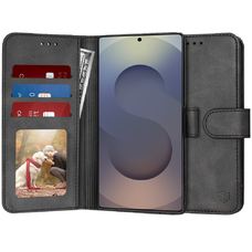  Techsuit - Napló Füzet - Samsung Galaxy S25 Ultra - Fekete tok