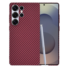  Techsuit - Carbonite FiberShell - Samsung Galaxy S25 Ultra - Piros tok