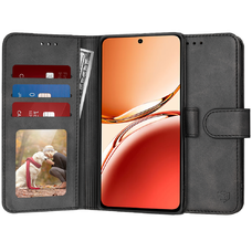  Techsuit - Napló könyv - Oppo Reno12 F 4G / Reno12 F 5G / Reno12 FS - Fekete tok