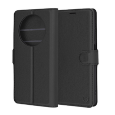  Techsuit - Bőr Tok - Oppo Reno12 F 4G / Reno12 F 5G / Reno12 FS - Fekete tok