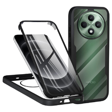  Techsuit - ColorVerse 360 Sorozat + Kijelzővédő - Oppo Reno12 F 4G / Reno12 F 5G / Reno12 FS - Fekete tok