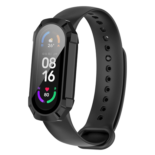  Techsuit - Defense360 Pro + Képernyővédő - Xiaomi Smart Band 7 / 7 NFC - Fekete