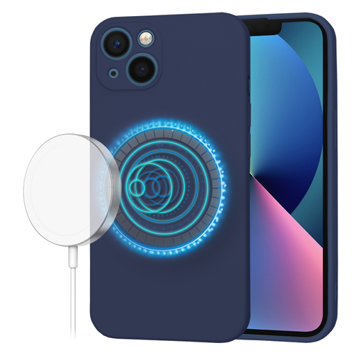  iPhone 13 Sötétkék Techsuit SoftFlex MagSafe tok