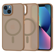  Techsuit - HaloFrost MagSafe sorozat - iPhone 13 - Homokkő barna tok