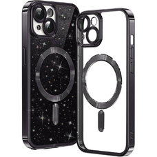  Techsuit - Luxus Csillogó MagSafe - iPhone 13 - Fekete tok
