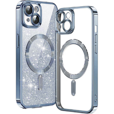  Techsuit - Luxus Csillogó MagSafe - iPhone 13 - Világoskék tok