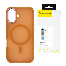 Wozinsky Fashion fliptok Samsung Galaxy S25 - narancssárga tok