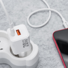 FORCELL F-ENERGY Mini GaN III VT-35A utazó töltő 1 x Type C + 1x USB A aljzattal, PD QC4.0 20W fehér - 2. kép