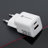 FORCELL F-ENERGY Mini GaN III VT-35A utazó töltő 1 x Type C + 1x USB A aljzattal, PD QC4.0 20W fehér - 3. kép