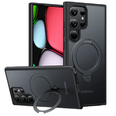  Torras - Ostand Spin sorozat - Samsung Galaxy S24 Ultra - Fekete tok