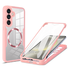  Techsuit - ColorVerse 360 MagSafe Sorozat + Képernyővédő - Samsung Galaxy S24 - Rózsaszín tok