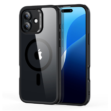  ESR - Klasszikus Hibrid HaloLock - iPhone 16 - Átlátszó Fekete tok