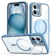  ESR - Klasszikus Hibrid HaloLock Kitámasztós Tok - iPhone 16 - Átlátszó Kék tok