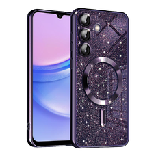  Techsuit - Luxus Csillogó MagSafe - Samsung Galaxy A15 4G / A15 5G - Mély Lila tok