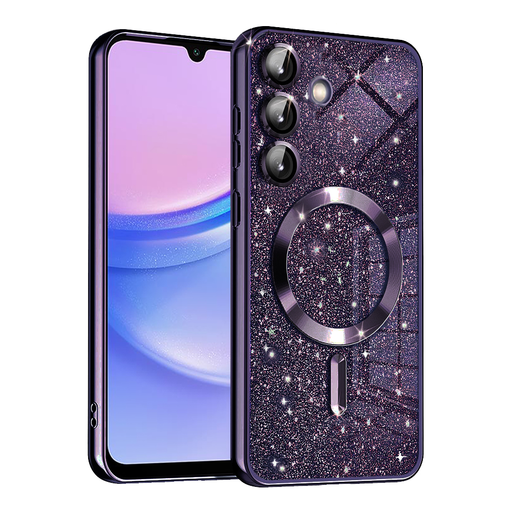 Techsuit - Luxus Csillogó MagSafe - Samsung Galaxy A15 4G / A15 5G - Mély Lila tok Techsuit - Luxus Csillogó MagSafe - Samsung Galaxy A15 4G / A15 5G - Mély Lila tok