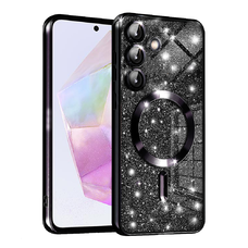  Techsuit - Luxus Csillogó MagSafe - Samsung Galaxy A35 5G - Fekete tok