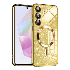  Techsuit - Luxus csillogó MagSafe - Samsung Galaxy A35 5G - Arany tok