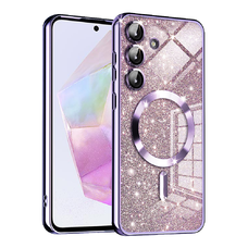  Techsuit - Luxus Csillogó MagSafe - Samsung Galaxy A35 5G - Világos Lila tok