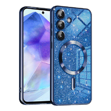  Techsuit - Luxus Csillogós MagSafe - Samsung Galaxy A55 5G - Mély Kék tok