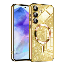  Techsuit - Luxus Csillogó MagSafe - Samsung Galaxy A55 5G - Arany tok