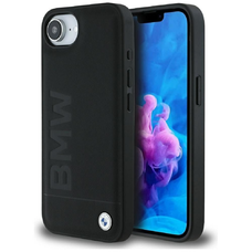 BMW tok iPhone 16e (SE 4 2025) BMHCPSE4SLLBK (Bőr Prégelt) fekete tok