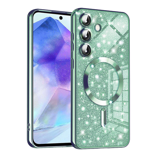 Techsuit - Luxus Csillogó MagSafe - Samsung Galaxy A55 5G - Világoszöld tok Techsuit - Luxus Csillogó MagSafe - Samsung Galaxy A55 5G - Világoszöld tok