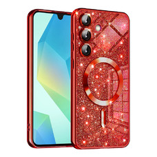  Techsuit - Luxus Csillogó MagSafe - Samsung Galaxy A16 4G / A16 5G - Piros tok