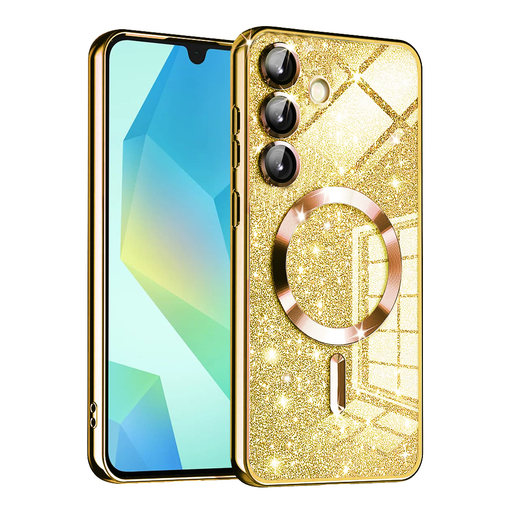 Techsuit - Luxus Csillámos MagSafe - Samsung Galaxy A16 4G / A16 5G - Arany tok Techsuit - Luxus Csillámos MagSafe - Samsung Galaxy A16 4G / A16 5G - Arany tok