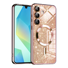  Techsuit - Luxus Csillogó MagSafe - Samsung Galaxy A16 4G / A16 5G - Rózsaarany tok