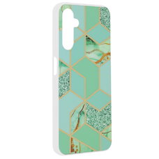  Techsuit - Márvány Sorozat - Samsung Galaxy A16 4G / A16 5G - Zöld Hex tok