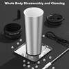  Techsuit - Thermos (THM7) - Autós pohár, Egyetlen pipetta, 316-os rozsdamentes acél, 710ml - Fekete - 4. kép