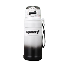  Techsuit - Thermos (THM9) - Sport Vizes Kulacs, 316 Rozsdamentes Acél Kétszintű, 680ml - Fehér