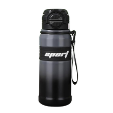  Techsuit - Thermos (THM9) - Sportkulacs, 316 rozsdamentes acél, duplafalú, 680 ml - Fekete
