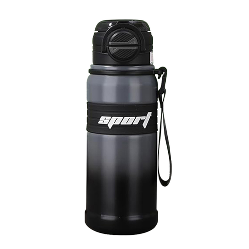  Techsuit - Thermos (THM9) - Sportkulacs, 316 rozsdamentes acél, duplafalú, 680 ml - Fekete