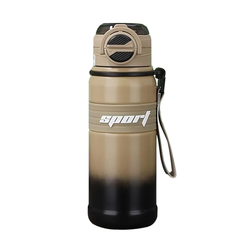  Techsuit - Thermos (THM9) - Sport Vizespalack, 316 Rozsdamentes Acél Dupla Rétegű, 680ml - Barna