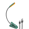 Vezeték nélküli lámpa Glocusent mini csíptethető könyvvilágítás, USB-C (Zöld) - 3. kép