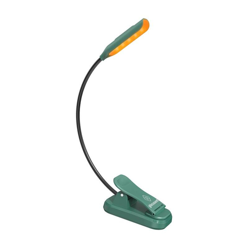 Vezeték nélküli lámpa Glocusent mini csíptethető könyvvilágítás, USB-C (Zöld)