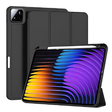  Techsuit - Flex Háromállású Tok (ceruzatartóval) - Xiaomi Pad 7 / 7 Pro - Fekete tok