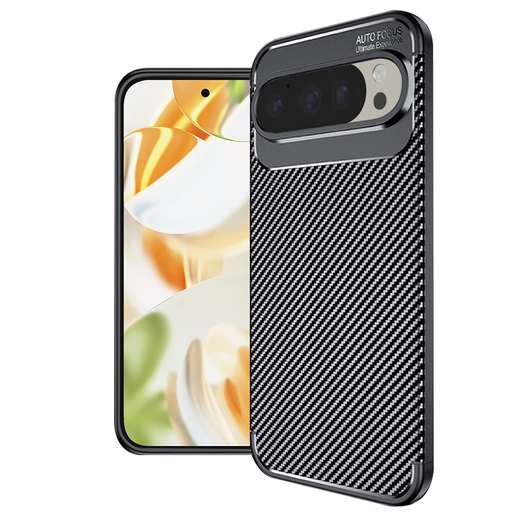 Techsuit - Karbonszál - Google Pixel 9 Pro - Fekete tok Techsuit - Karbonszál - Google Pixel 9 Pro - Fekete tok