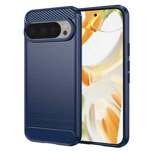 Techsuit - Karbon Szilikon - Google Pixel 9 Pro / 9 - Kék tok Techsuit - Karbon Szilikon - Google Pixel 9 Pro / 9 - Kék tok