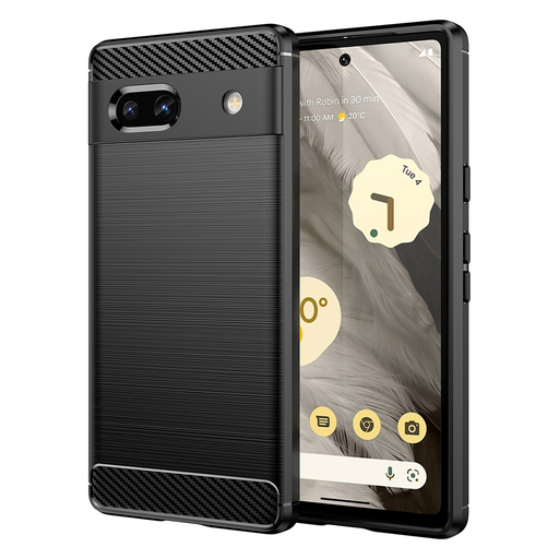 Techsuit - Szénszálas Szilikon - Google Pixel 7a - Fekete tok Techsuit - Szénszálas Szilikon - Google Pixel 7a - Fekete tok