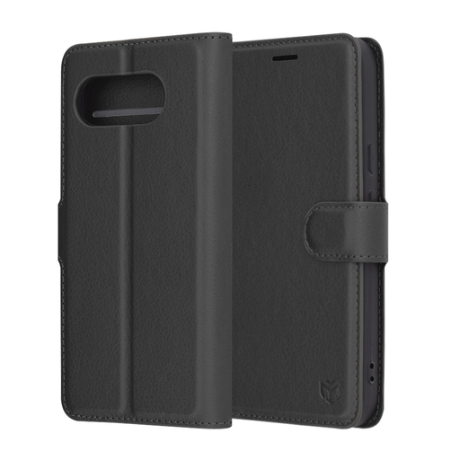 Techsuit - Bőr Tok - Google Pixel 9a - Fekete tok Techsuit - Bőr Tok - Google Pixel 9a - Fekete tok