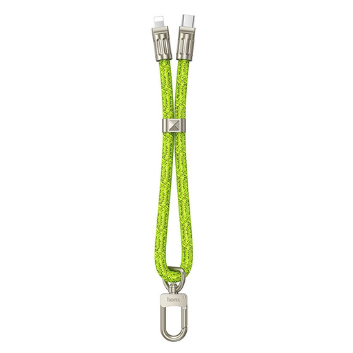 HOCO nyakpánt formájú kábel Type C - Lightning PD 20W GH5 0,22 m fluoreszkáló zöld