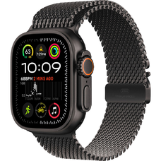 Apple Watch Ultra2 v2 Mobilhálózatos 49mm Fekete Titán Tok Fekete Titán Milánói Szíjjal - L
