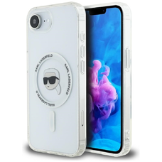Original Pouch KARL LAGERFELD IML Metal Karl Head MagSafe for Iphone 16e white