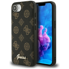Original GUESS Peony Script Logo MagSafe tok iPhone 16e fekete tok