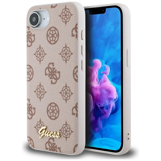 Original Guess Peony Script Logo MagSafe tok iPhone 16e barna Original Guess Peony Script Logo MagSafe tok iPhone 16e barna