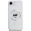 Original Pouch KARL LAGERFELD IML Metal Choupette Head MagSafe iPhone 16e tok fehér - 1. kép